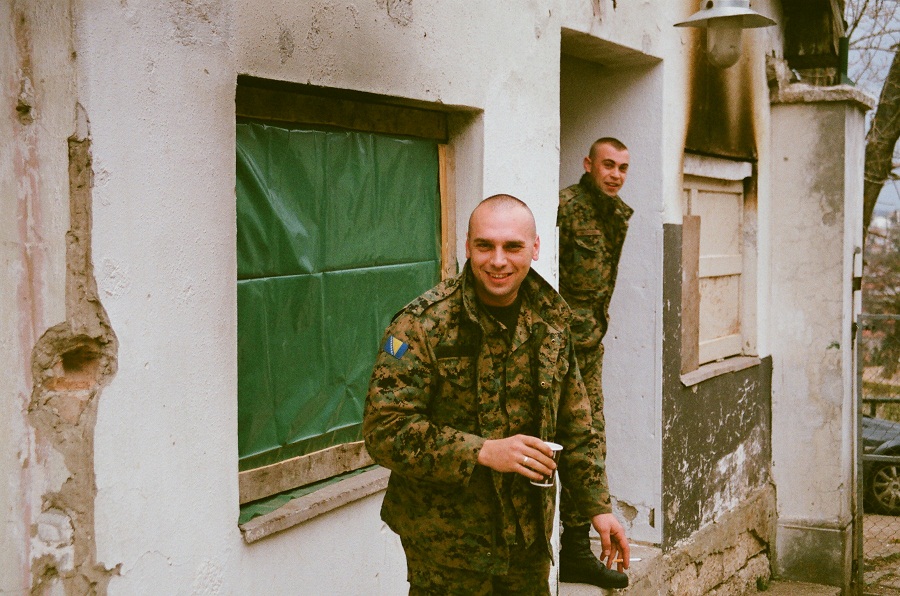 Bosnian Soldier Guards Bosnian Soldier Guards