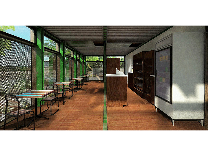A total of 16 decommissioned shipping containers will be used to build eight apartment units. A total of 16 decommissioned shipping containers will be used to build eight apartment units.