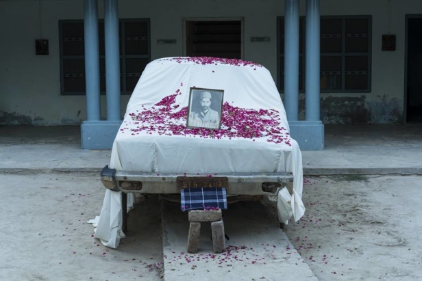 Within the walls of Sayed Hasan\'s family household in Qillasattarshah, Pakistan, Hasan and Karl Ohiri share a moment of personal ritual. Within the walls of Sayed Hasan\'s family household in Qillasattarshah, Pakistan, Hasan and Karl Ohiri share a moment of personal ritual.