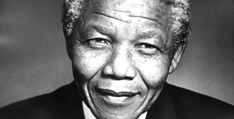 nelsin mandela close up bw