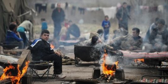 A refugee camp located in former military barracks in the town of Harmanli, Bulgaria  © NIKOLAY DOYCHINOV/AFP/Getty Images