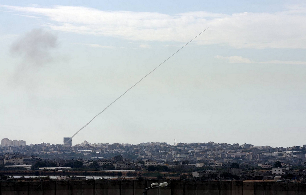 A_rocket_fired_from_a_civilian_area_in_Gaza_towards_civilian_areas_in_Southern_Israel A_rocket_fired_from_a_civilian_area_in_Gaza_towards_civilian_areas_in_Southern_Israel