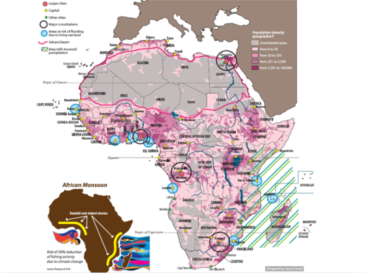 Climate Change in Africa-risk of rising sea levels