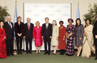Dignitaries gather to celebrate the launch of UN Women. Dignitaries gather to celebrate the launch of UN Women.