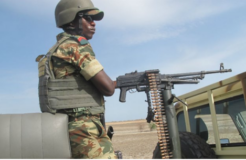 Cameroonian military Official paraiding the Amchide zone Cameroonian military Official paraiding the Amchide zone