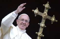 Pope Francis gives the Christmas Urbi et Orbi Blessing at St Peter Square