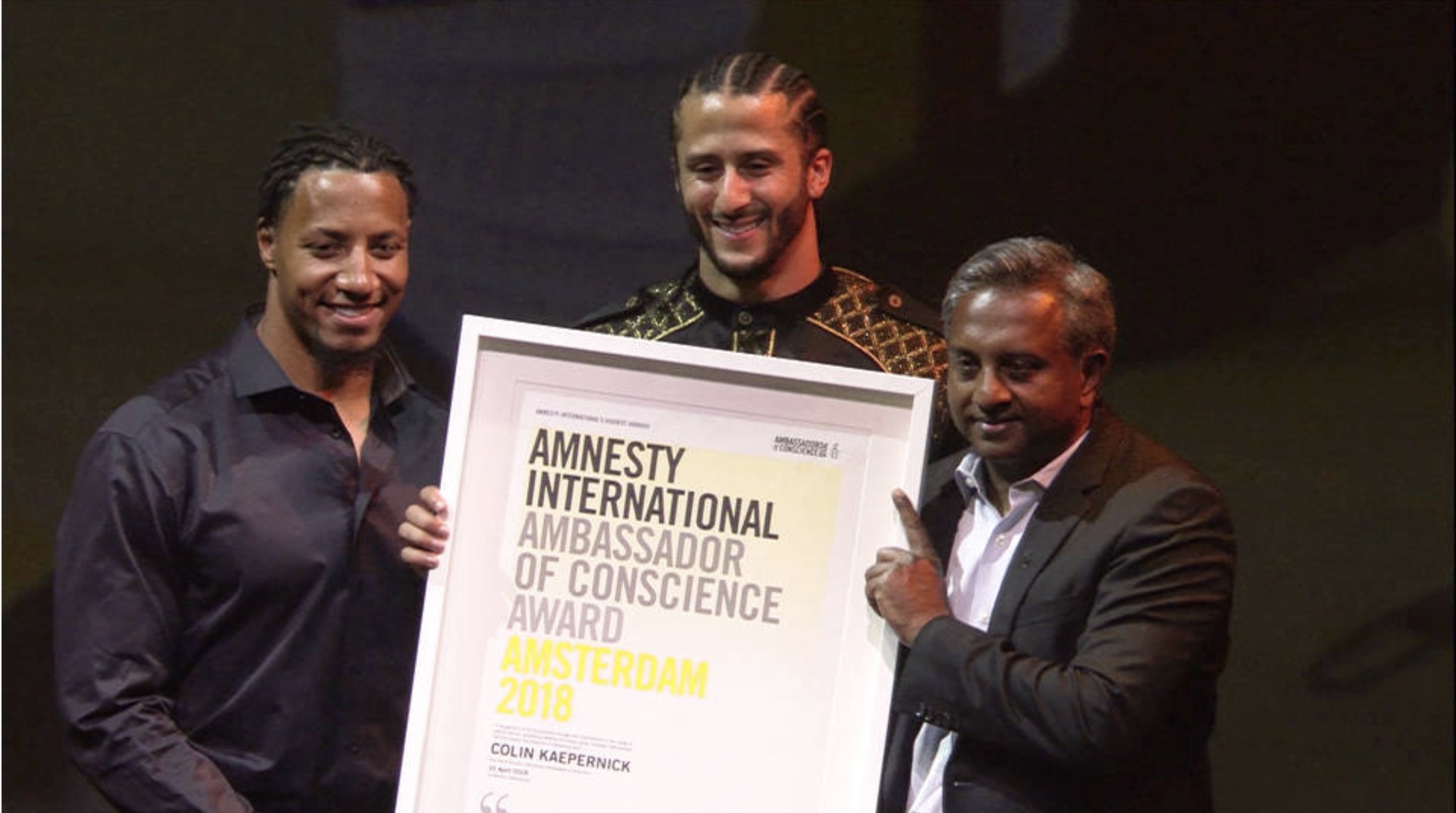 colin kaepernick amnesty award