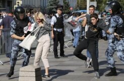 russia police riot russia police riot