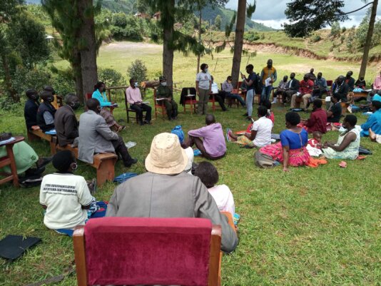 Dr-Gladys-giving-remarks-during-a-meeting-with-Village-Health-and-Conservation-Teams-VHCTs)-in-Mpungu-Parish-in-Bwindi.-Photo-by-CTPH