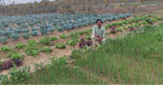 Ravi Singh in his farm