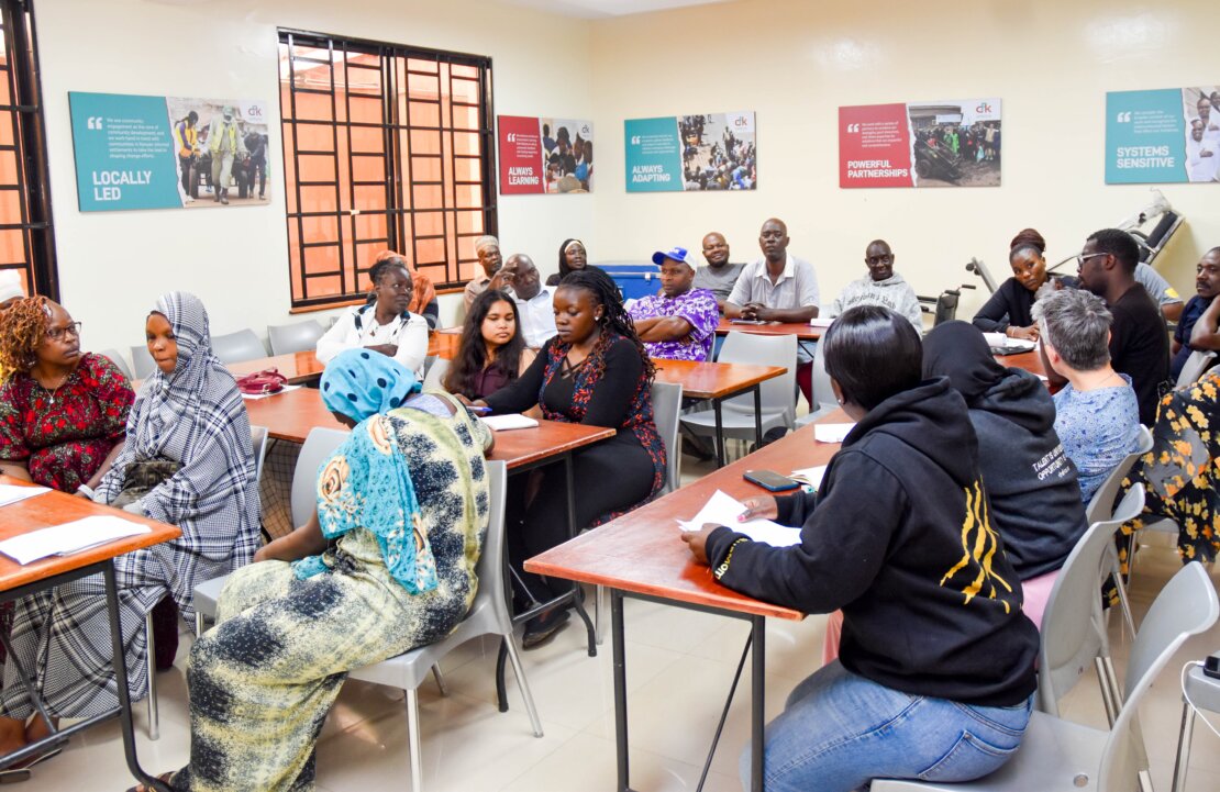 Kibera landlords during a monthly feedback session - Photo by CFK Africa
