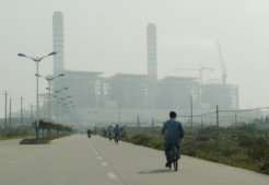View of the coal fired-power station at