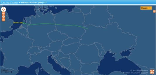 flight tracker mh 17