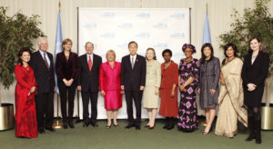 Dignitaries gather to celebrate the launch of UN Women.