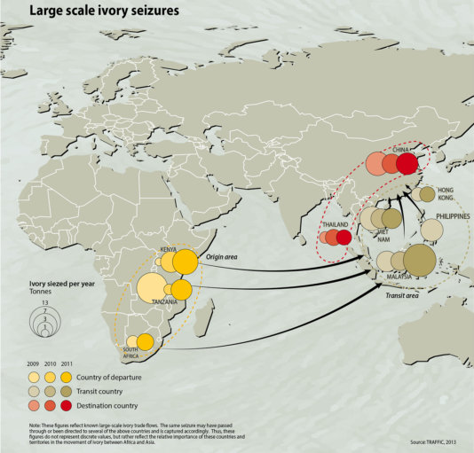 These are the contours of the global ivory trade that, according to one study, killed an estimated 7.4 % of Africa\'s elephants in a single year.