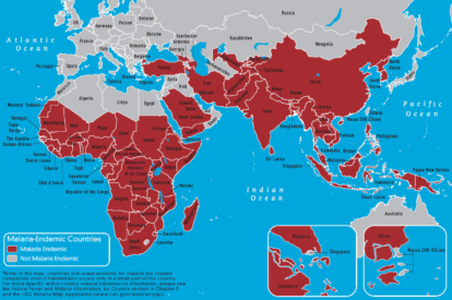 Malaria endemic countries of the Eastern hemisphere