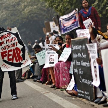 Protesters mark the anniversary of the Delhi gang rape of Jyoti Singh in 2012 Protesters mark the anniversary of the Delhi gang rape of Jyoti Singh in 2012