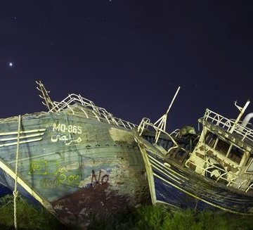boat wreckage