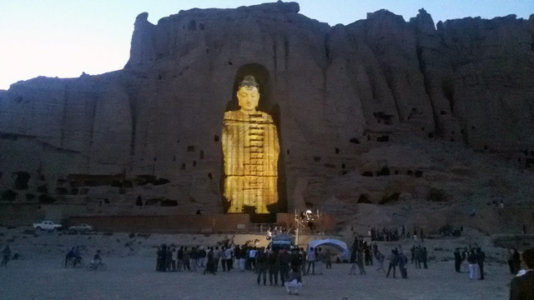 Buddha’s statue at the Bamiyan festival