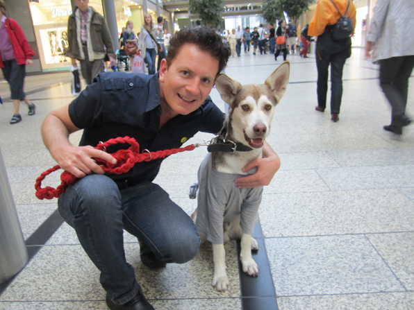 Marc Hairapetian with his dog Felix, a Sibirian Wolfdog-Husky Mix Marc Hairapetian with his dog Felix, a Sibirian Wolfdog-Husky Mix