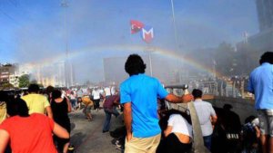 water cannon rainbow gay pride istanbul