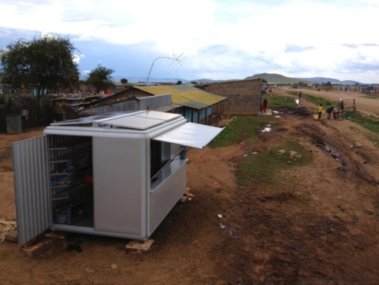 The first SOLARKIOSK in Ngoswani. The first SOLARKIOSK in Ngoswani.