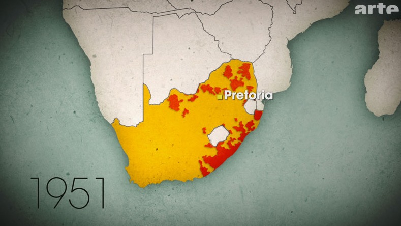 Apartheid in South Africa: In the second half of the 20th century, South Africa saw a paradoxical development. While gradually all colonies gained their independence, South Africa\'s social life based on apartheid, that is, the separation between the black natives and the white population - the descendants of Dutch and British settlers. 1951 the separation of the races was enshrined also in territorial terms and legislation and 10 for the black population reserved “homelands” were set up. Apartheid in South Africa: In the second half of the 20th century, South Africa saw a paradoxical development. While gradually all colonies gained their independence, South Africa\'s social life based on apartheid, that is, the separation between the black natives and the white population - the descendants of Dutch and British settlers. 1951 the separation of the races was enshrined also in territorial terms and legislation and 10 for the black population reserved “homelands” were set up.