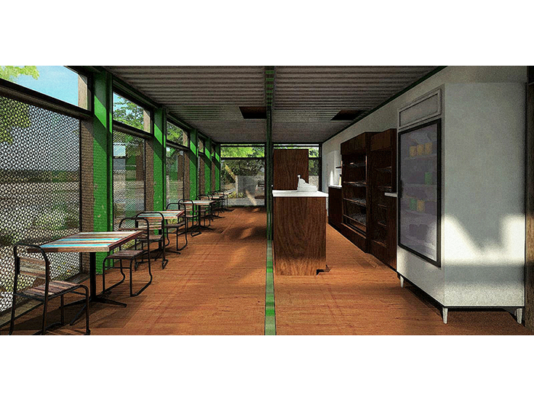 A total of 16 decommissioned shipping containers will be used to build eight apartment units. A total of 16 decommissioned shipping containers will be used to build eight apartment units.