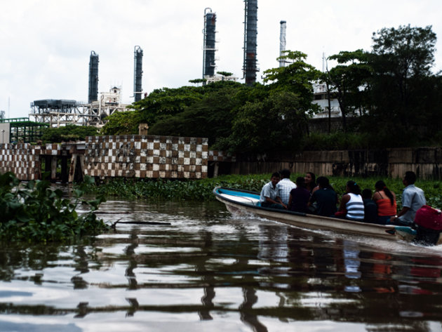 A view on the Lazaro Cardenas refinery at the Coatzacoalcos river A view on the Lazaro Cardenas refinery at the Coatzacoalcos river