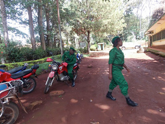 Raymond and colleague are heading to their office in Abong Bang after controlling more than 300 trucks leaving the forest with wood on this day, Saturday, 22 August, 2015. Raymond and colleague are heading to their office in Abong Bang after controlling more than 300 trucks leaving the forest with wood on this day, Saturday, 22 August, 2015.