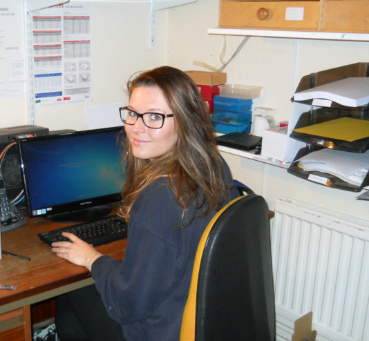 Rachel Smith at her office, one of the two shelter coordinators, along with Mark Brennan.