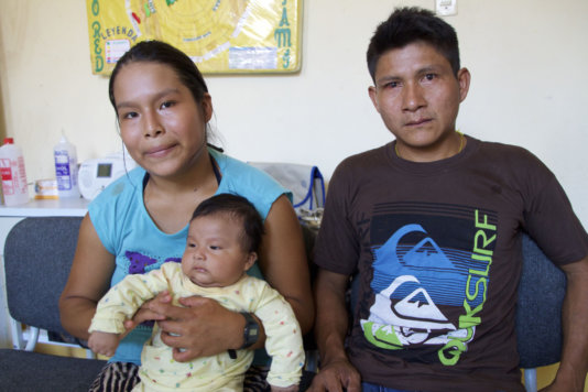 Esli Kantuash and his wife, Amanda Ugkush, both infected with HIV, and their baby. Esli Kantuash and his wife, Amanda Ugkush, both infected with HIV, and their baby.