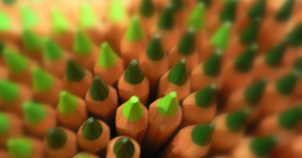 Green pencils clearance