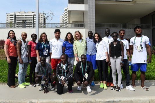 The refugge team of this year\'s olympic. The refugge team of this year\'s olympic.