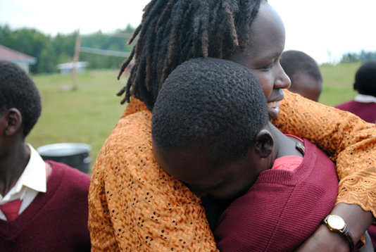 Kakenya with some of the girls