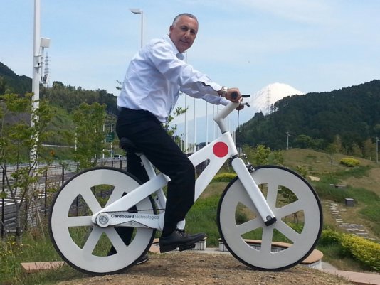 CEO Nimrod Elmish on one of his bikes in Japan. CEO Nimrod Elmish on one of his bikes in Japan.