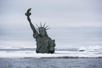 climate change statue liberty