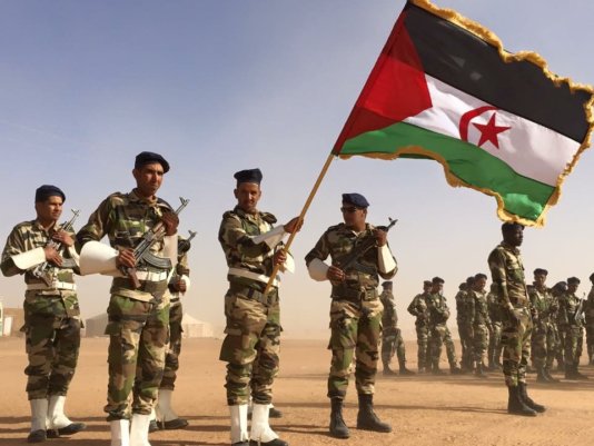 Members of Polisario Front in a military parade held in Tindouf Members of Polisario Front in a military parade held in Tindouf