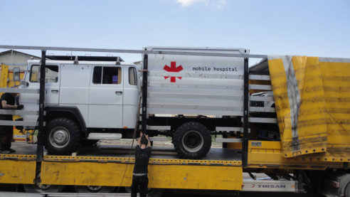 mobile hospital cadus on truck