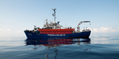Flüchtlinge auf Rettungsschiff Flüchtlinge auf Rettungsschiff