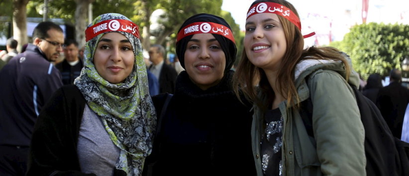 tunisian young women defending women's rights