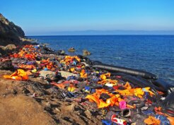 life-jackets-migrants-beach life-jackets-migrants-beach