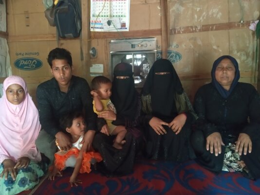 The family of Ansarullah, a 16-year-old Rohingya refugee recently detained by the Indian authorities.