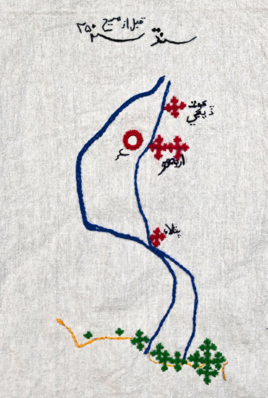 Sindh 250. Mirror work and embroidery on khaddar fabric.