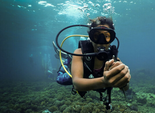 \'Describing myself as a ‘female diver’ or a ‘female entrepreneur\' [is] a way of creating a community, for women to be able to find me easily and join me.\'