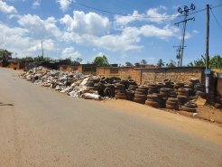 Piles of unsolicited waste narrows access roads in Bamenda. Photo credits Ernest Mige