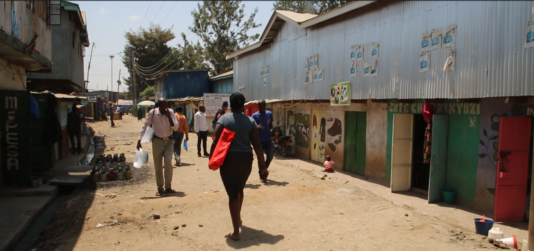 Vendor’s street in Kibera
