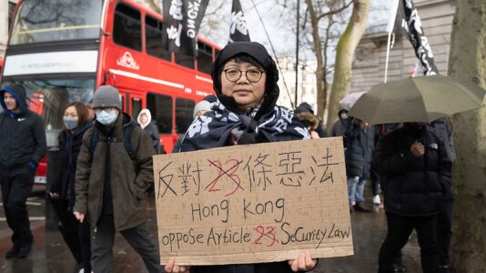 Protester Lily Ho criticised the lack of public consultation of Article 23. Protester Lily Ho criticised the lack of public consultation of Article 23.
