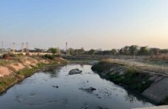 Contamination-of-nearby-water-bodies-with-toxic-waste_-Village-Akhbarpur-Barota,-Haryana