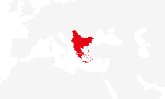 Albania Kosovo Bulgaria Greece Macedonia, The former Yugoslav Republic of Montenegro Serbia